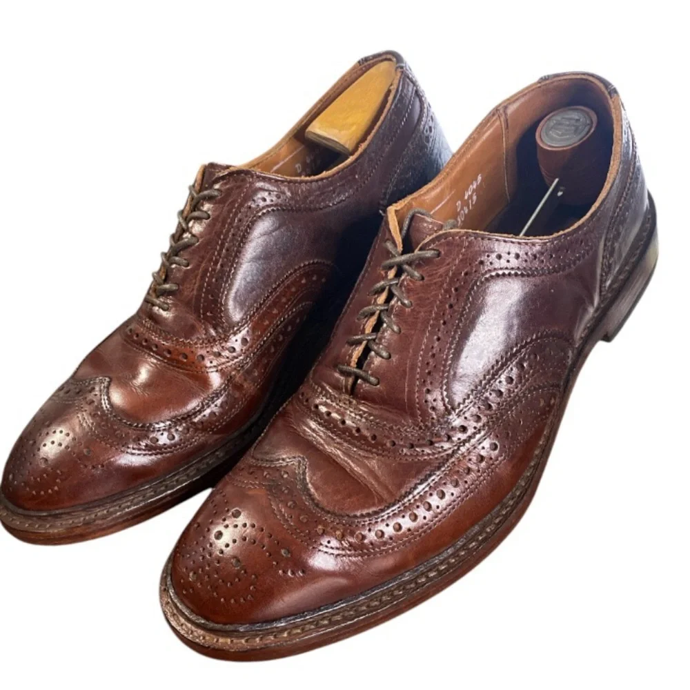 Allen Edmonds McTavish Brown Leather Wingtip Brogue Dress Oxford Shoes Men’s 10D